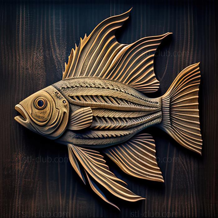 3D model st Striped   tailed aphiosemion fish (STL)